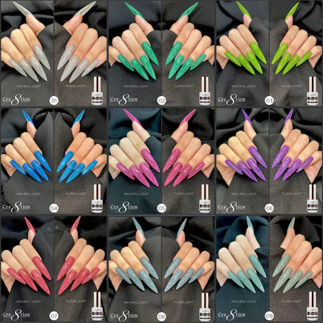 Cre8tion Under Flashlight Collection, Full line of 18 color, 0.5oz (From 01 to 18)