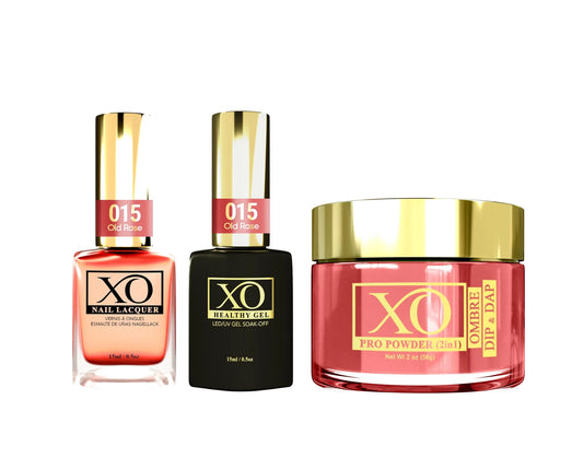 XO 4in1 Acrylic/Dipping Powder + Gel Polish + Nail Lacquer, 015