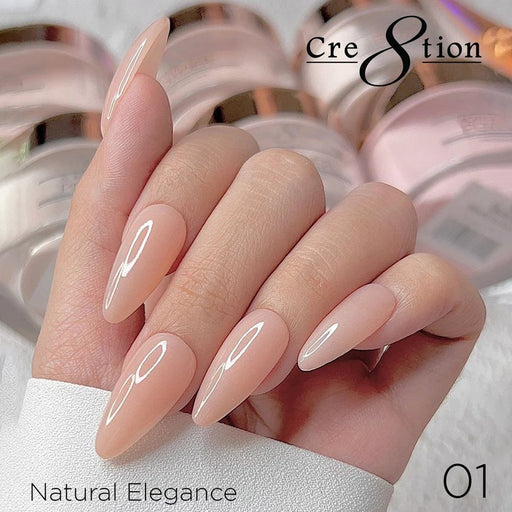 Cre8tion Acrylic Powder, Natural Elegance Collection, 01, 1.7oz