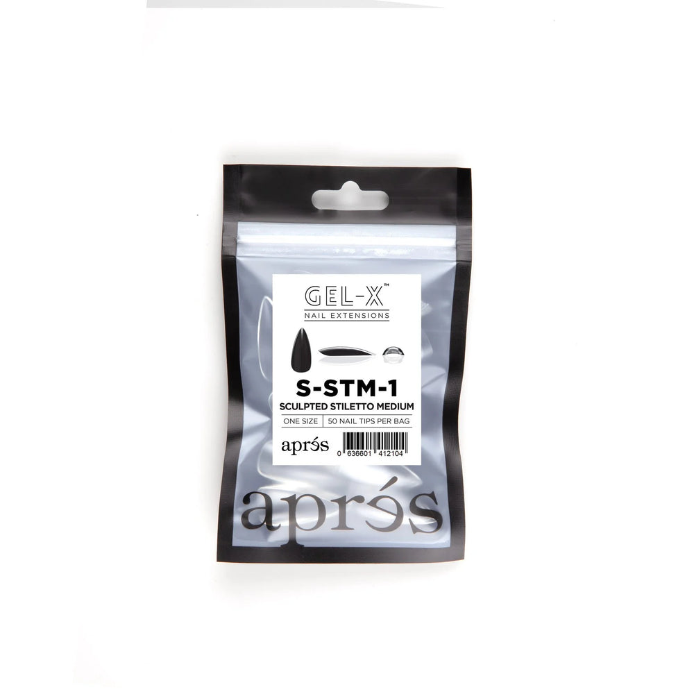 Apres Gel-X Sculpted STILETTO MEDIUM Refill Bags, Size #1, 98451 OK0715MD