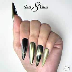 Cre8tion Nail Art Effect 1g - Cat Eye CHROME (10 Colors) Collection - 001