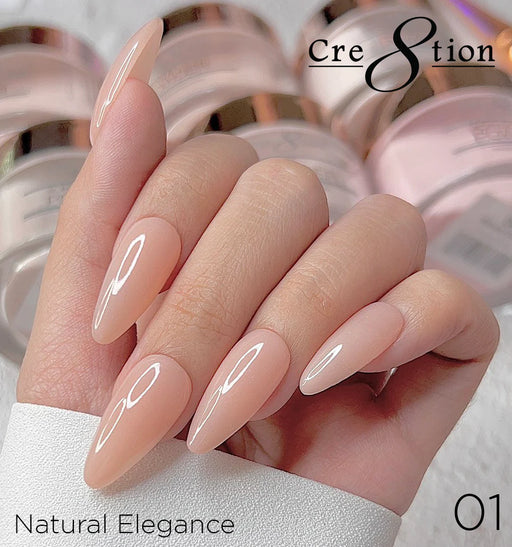 Cre8tion Acrylic Powder, NATURAL ELEGANCE Collection -  001