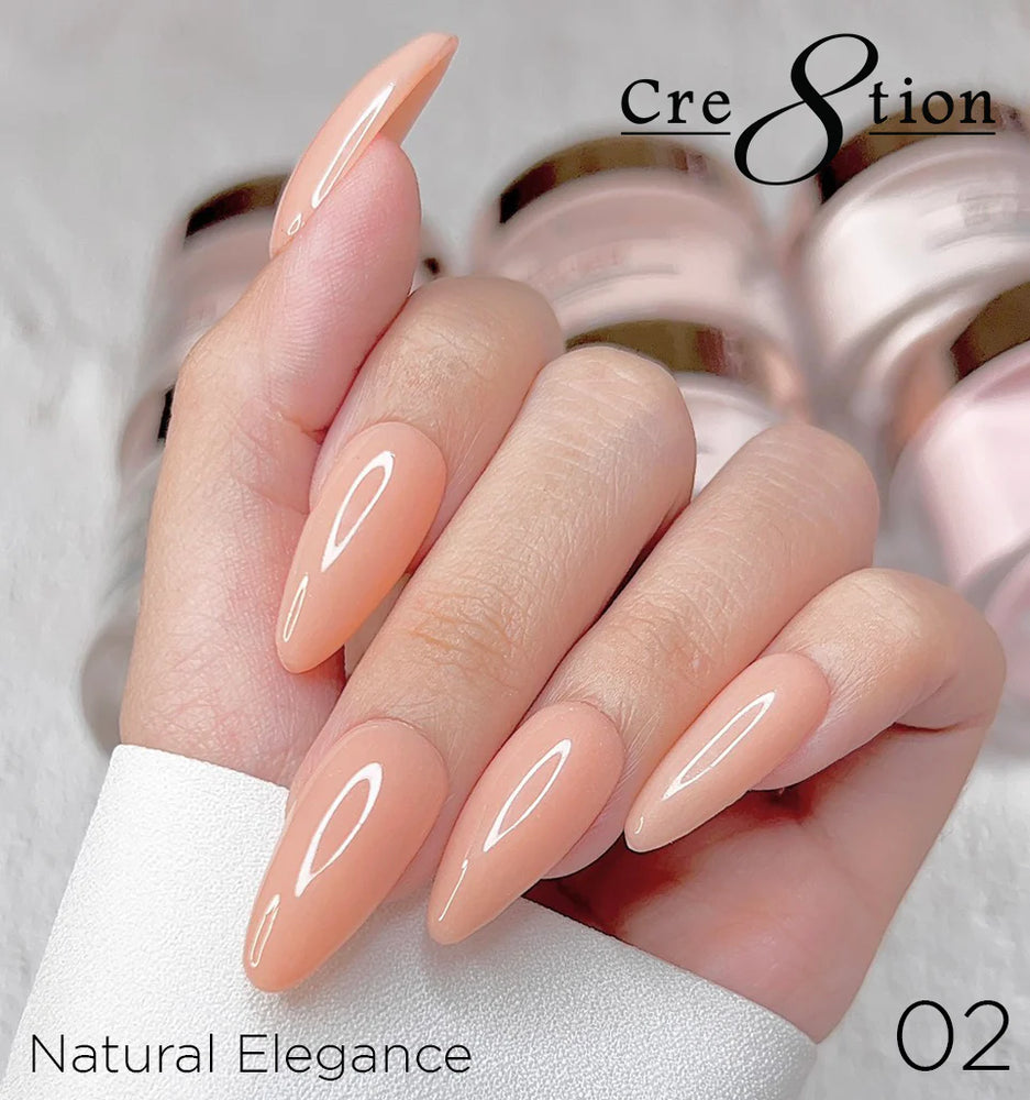 Cre8tion Acrylic Powder, NATURAL ELEGANCE Collection -  002