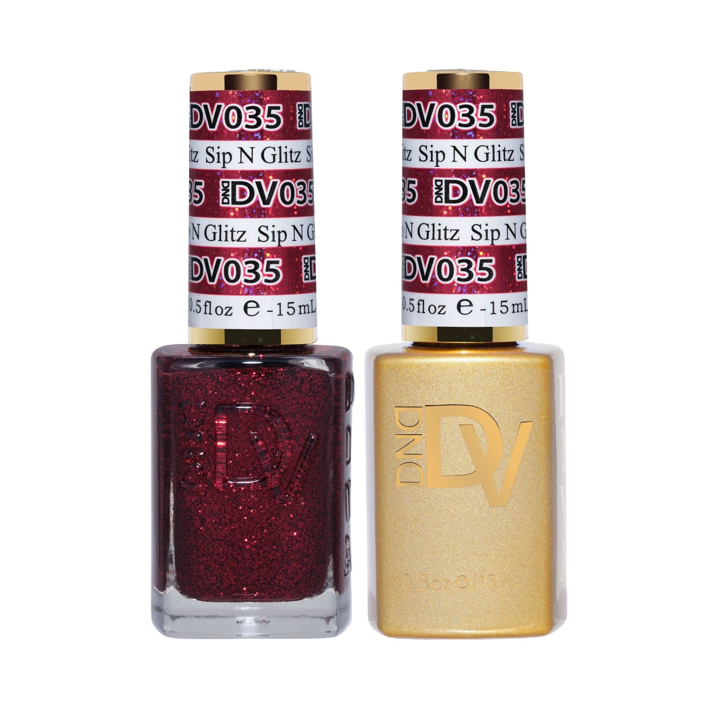 DND Nail Lacquer And Gel Polish, Diva Collection, 035, Sip N Glitz, 0.5oz