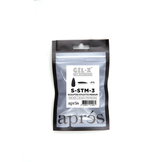 Apres Gel-X Sculpted STILETTO MEDIUM Refill Bags, Size #3, 98453 OK0715MD