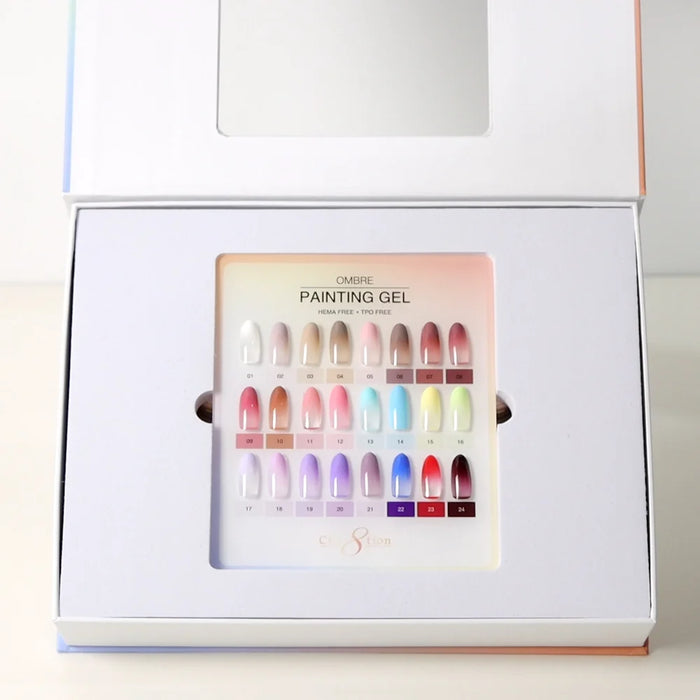 Cre8tion Ombre - PAINTING Gel KIT (24 Colors), (HEMA & TPO Free)