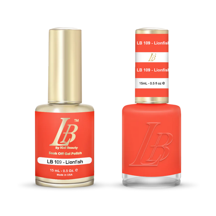 iGel Nail Lacquer & Gel Polish, LB Professional Collection, LB109, Lionfish, 0.5oz