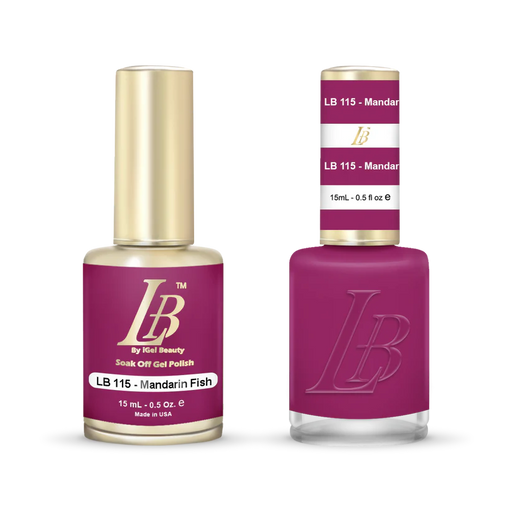 iGel Nail Lacquer & Gel Polish, LB Professional Collection, LB115, Mandarin Fish, 0.5oz