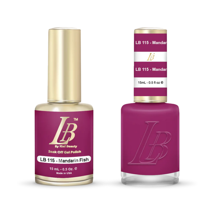 iGel Nail Lacquer & Gel Polish, LB Professional Collection, LB115, Mandarin Fish, 0.5oz