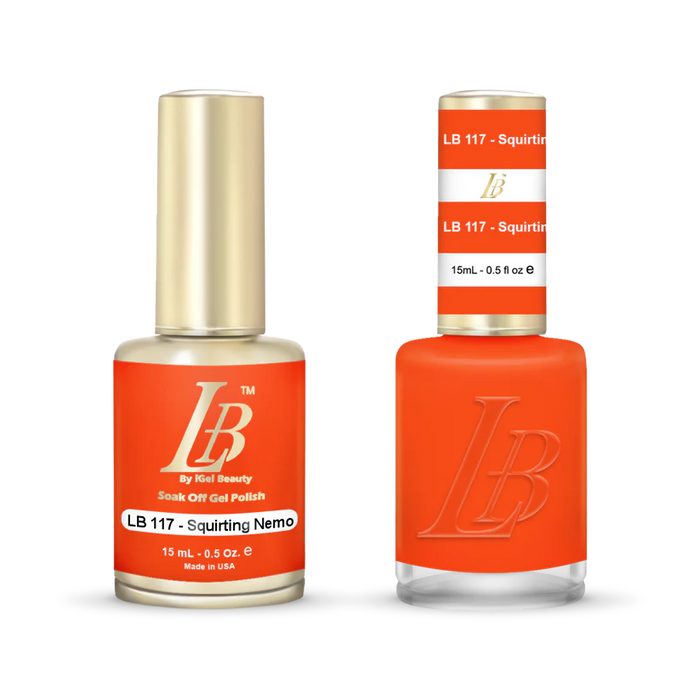 iGel Nail Lacquer & Gel Polish, LB Professional Collection, LB117, Squirting Nemo, 0.5oz