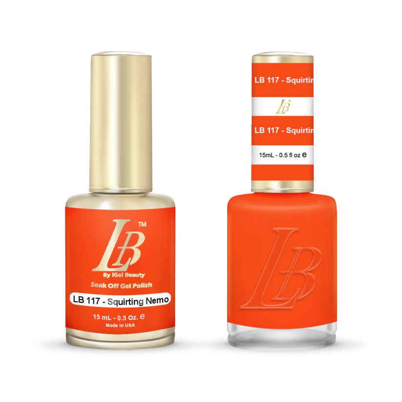 iGel Nail Lacquer & Gel Polish, LB Professional Collection, LB117, Squirting Nemo, 0.5oz