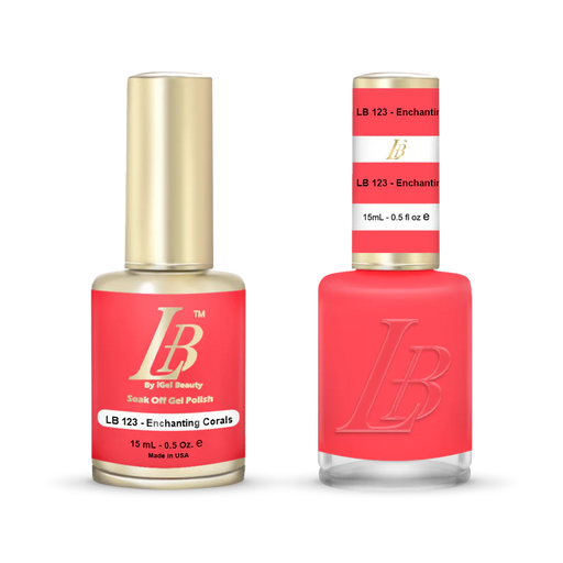iGel Nail Lacquer & Gel Polish, LB Professional Collection, LB123, Enchanting Corals, 0.5oz