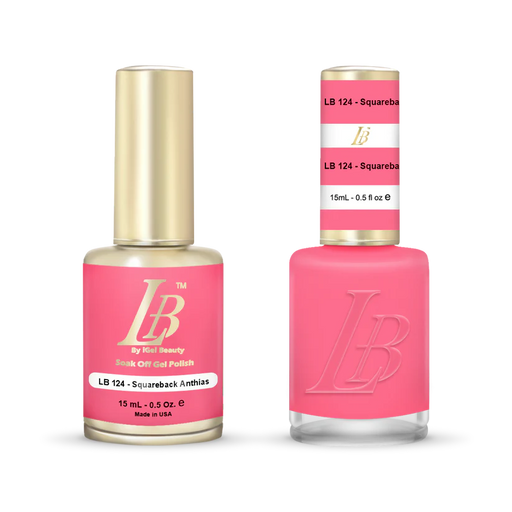 iGel Nail Lacquer & Gel Polish, LB Professional Collection, LB124, Squareback Anthias, 0.5oz