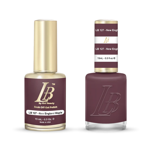 iGel Nail Lacquer & Gel Polish, LB Professional Collection, LB127, New England Maple, 0.5oz