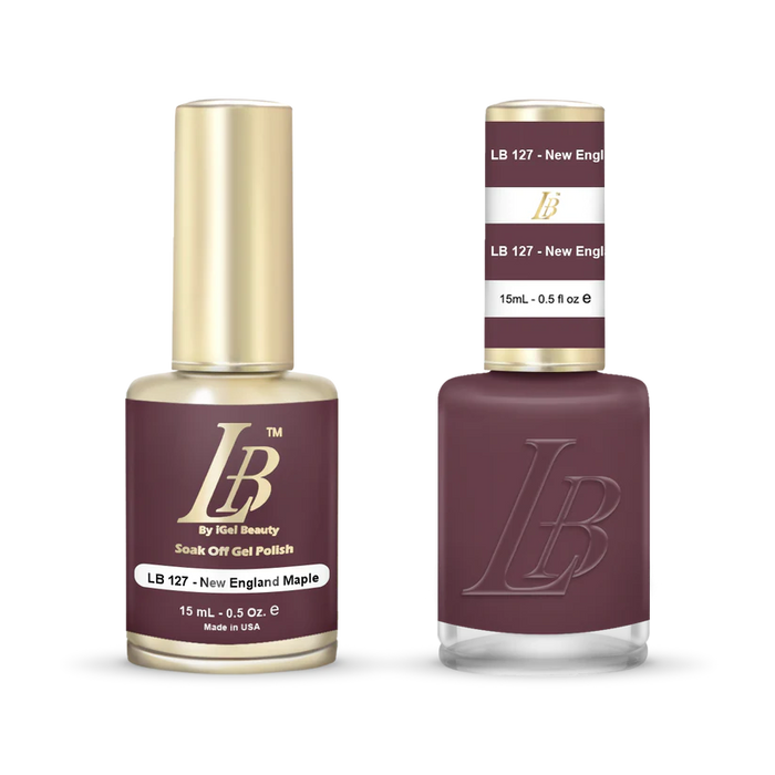 iGel Nail Lacquer & Gel Polish, LB Professional Collection, LB127, New England Maple, 0.5oz