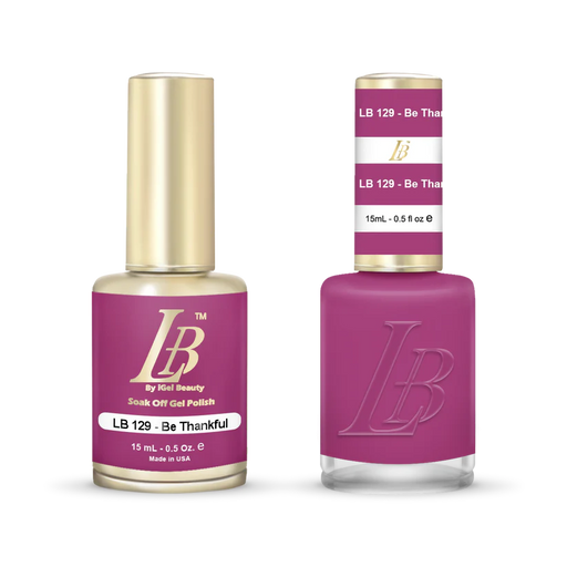 iGel Nail Lacquer & Gel Polish, LB Professional Collection, LB129, Be Thankful, 0.5oz