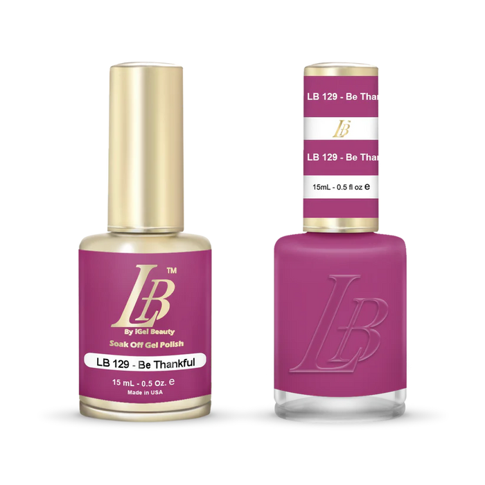 iGel Nail Lacquer & Gel Polish, LB Professional Collection, LB129, Be Thankful, 0.5oz