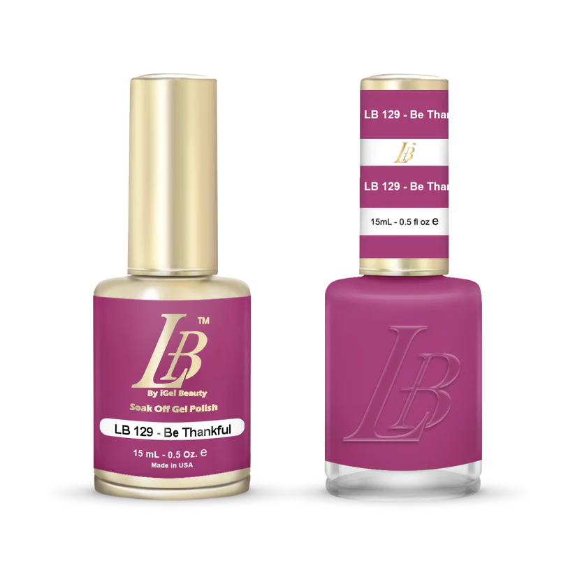 iGel Nail Lacquer & Gel Polish, LB Professional Collection, LB129, Be Thankful, 0.5oz