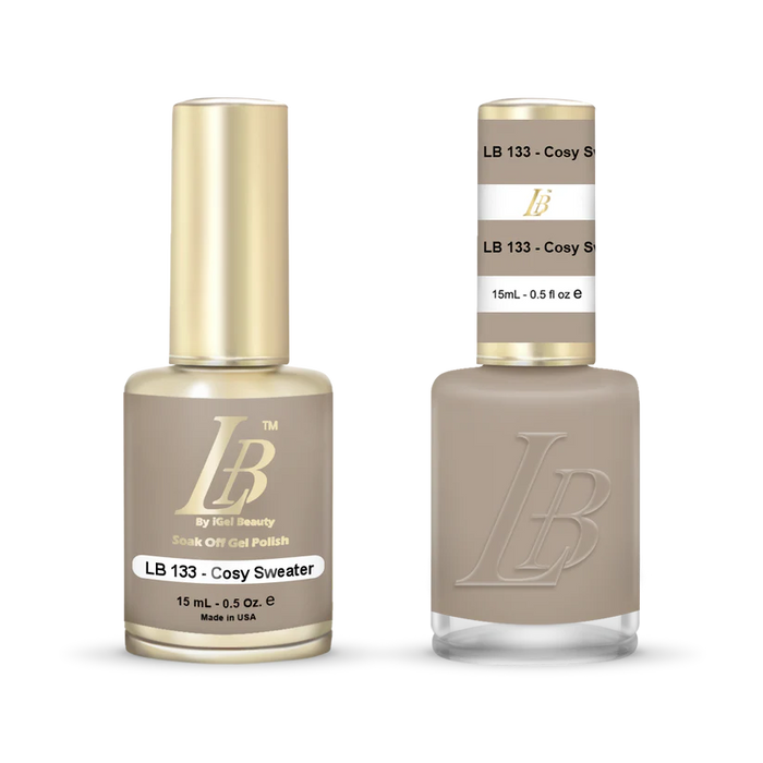iGel Nail Lacquer & Gel Polish, LB Professional Collection, LB133, Cosy Sweater, 0.5oz