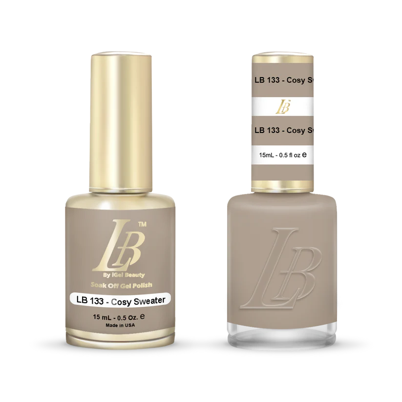 iGel Nail Lacquer & Gel Polish, LB Professional Collection, LB133, Cosy Sweater, 0.5oz