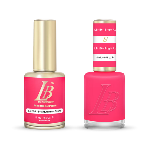 iGel Nail Lacquer & Gel Polish, LB Professional Collection, LB136, Bright Autumn Shine, 0.5oz