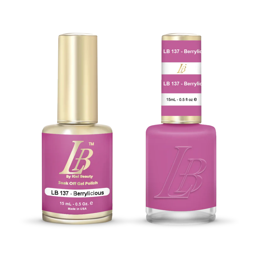 iGel Nail Lacquer & Gel Polish, LB Professional Collection, LB137, Berylicious, 0.5oz
