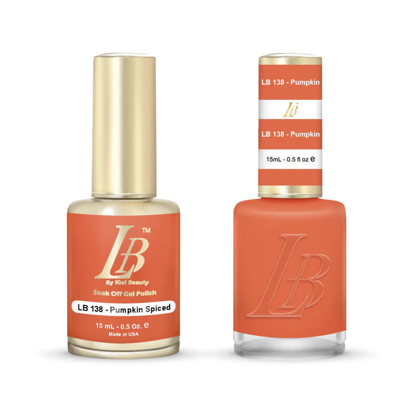 iGel Nail Lacquer & Gel Polish, LB Professional Collection, LB138, Pumpkin Spiced, 0.5oz