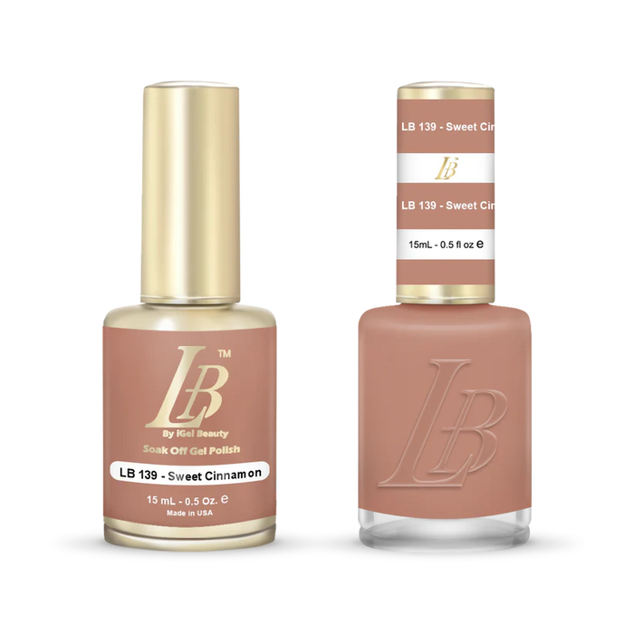 iGel Nail Lacquer & Gel Polish, LB Professional Collection, LB139, Sweet Cinnamon, 0.5oz