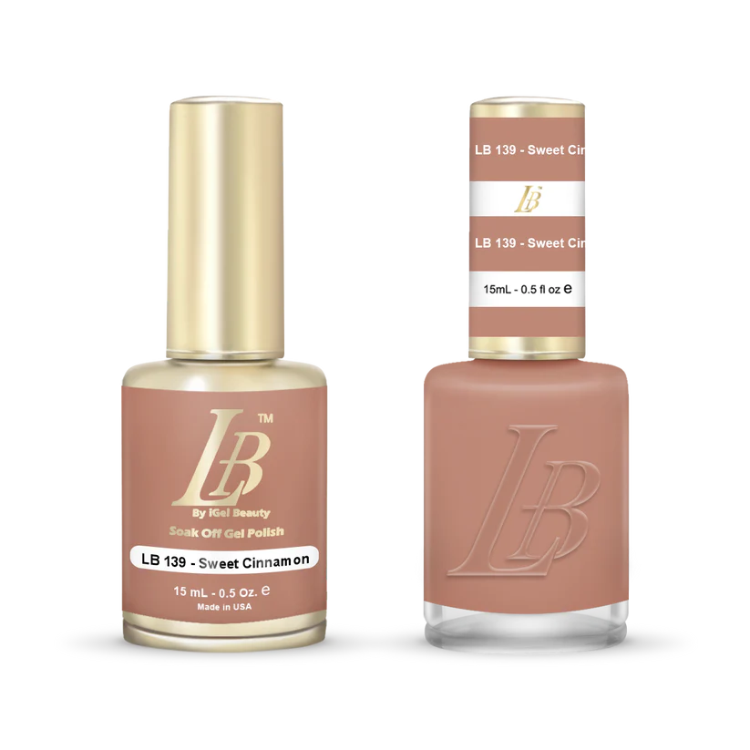 iGel Nail Lacquer & Gel Polish, LB Professional Collection, LB139, Sweet Cinnamon, 0.5oz