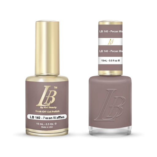 iGel Nail Lacquer & Gel Polish, LB Professional Collection, LB140, Pecan Waffles, 0.5oz