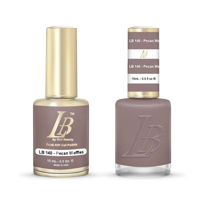 iGel Nail Lacquer & Gel Polish, LB Professional Collection, LB140, Pecan Waffles, 0.5oz