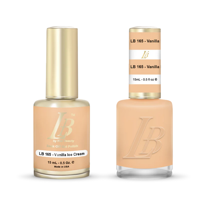 iGel Nail Lacquer & Gel Polish, LB Professional Collection, LB165, Vanilla Ice Cream, 0.5oz