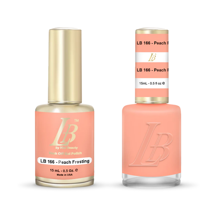 iGel Nail Lacquer & Gel Polish, LB Professional Collection, LB166, Peach Frosting, 0.5oz