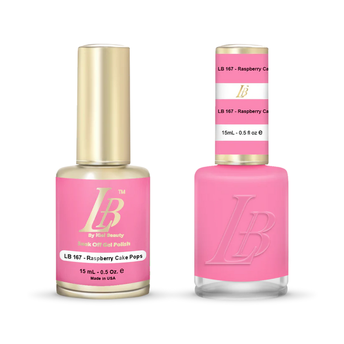iGel Nail Lacquer & Gel Polish, LB Professional Collection, LB167, Rasberry Cake Pops, 0.5oz