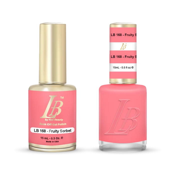 iGel Nail Lacquer & Gel Polish, LB Professional Collection, LB168, Fruity Sorbet, 0.5oz
