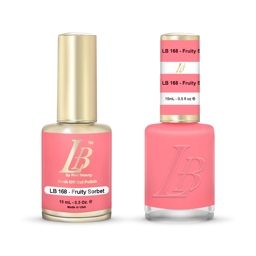 iGel Nail Lacquer & Gel Polish, LB Professional Collection, LB168, Fruity Sorbet, 0.5oz