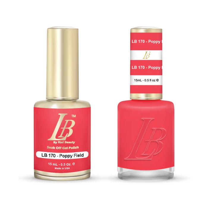 iGel Nail Lacquer & Gel Polish, LB Professional Collection, LB170, Poppy Field, 0.5oz