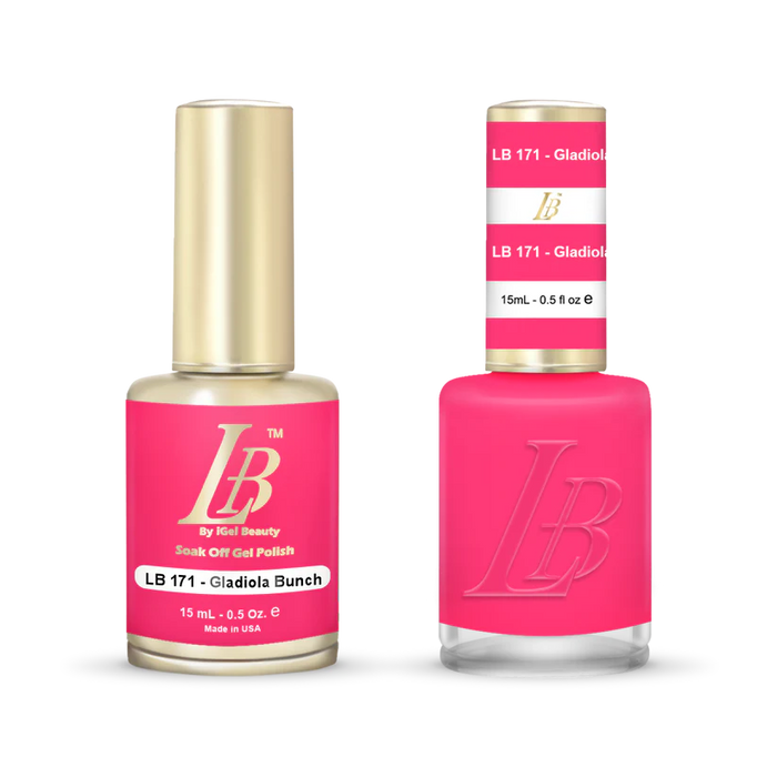 iGel Nail Lacquer & Gel Polish, LB Professional Collection, LB171, Gladiola Bunch, 0.5oz