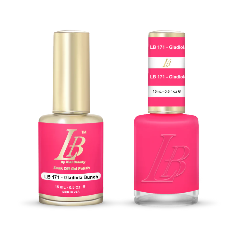 iGel Nail Lacquer & Gel Polish, LB Professional Collection, LB171, Gladiola Bunch, 0.5oz