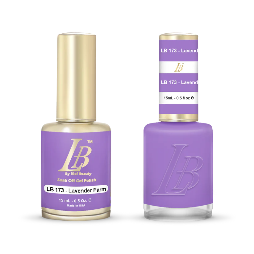 iGel Nail Lacquer & Gel Polish, LB Professional Collection, LB173, Lavender Farm, 0.5oz