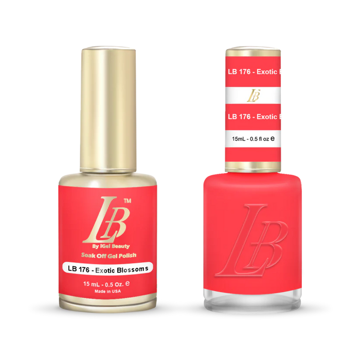 iGel Nail Lacquer & Gel Polish, LB Professional Collection, LB176, Exotic Blossoms, 0.5oz