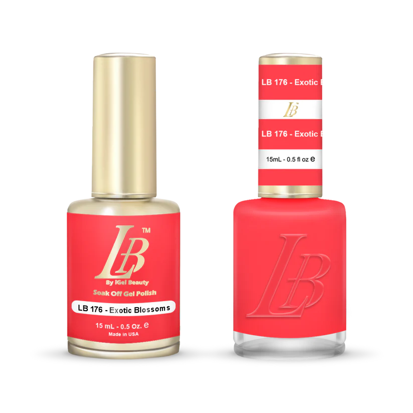 iGel Nail Lacquer & Gel Polish, LB Professional Collection, LB176, Exotic Blossoms, 0.5oz