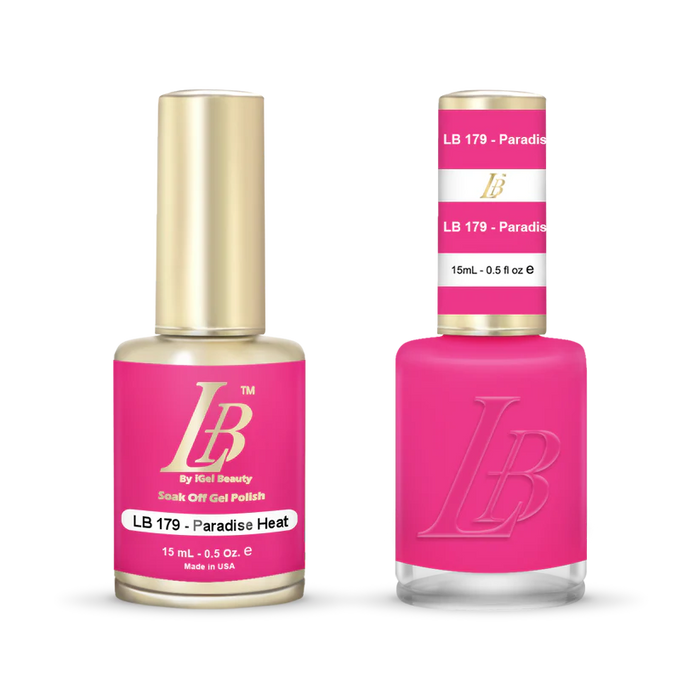 iGel Nail Lacquer & Gel Polish, LB Professional Collection, LB179, Paradise Heat, 0.5oz