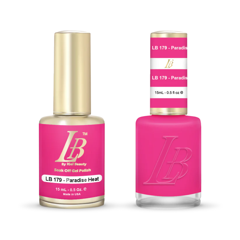 iGel Nail Lacquer & Gel Polish, LB Professional Collection, LB179, Paradise Heat, 0.5oz
