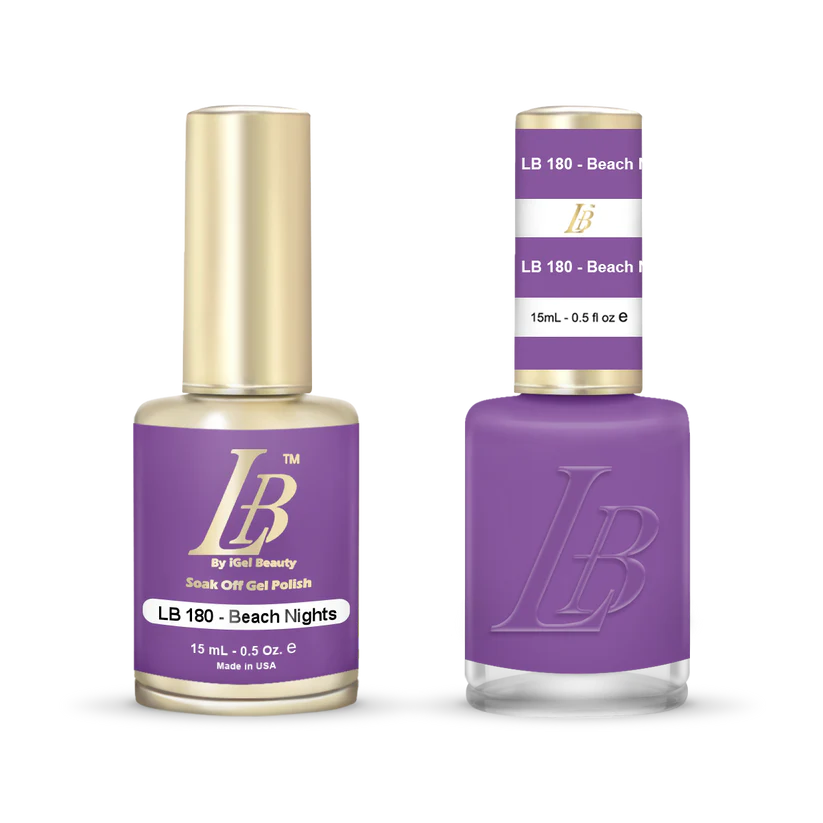 iGel Nail Lacquer & Gel Polish, LB Professional Collection, LB180, Beach Nights, 0.5oz