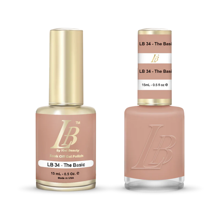iGel Nail Lacquer & Gel Polish, LB Professional Collection, LB034, The Basic, 0.5oz
