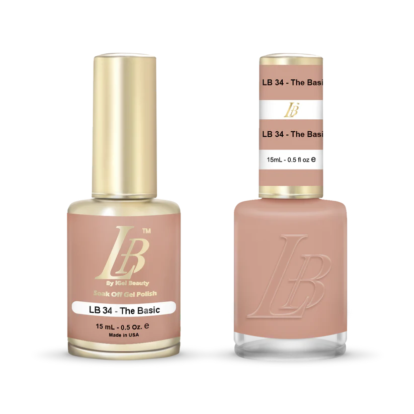 iGel Nail Lacquer & Gel Polish, LB Professional Collection, LB034, The Basic, 0.5oz