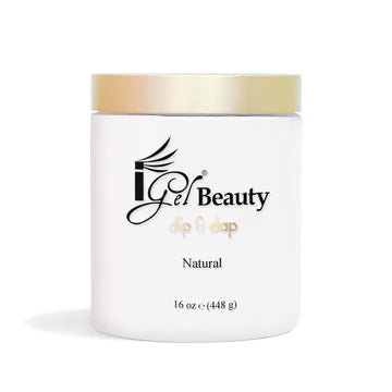 iGel Acrylic/Dipping Powder, PINK & WHITE Collection, NATURAL, 16oz (Pk: 36 pcs/case)