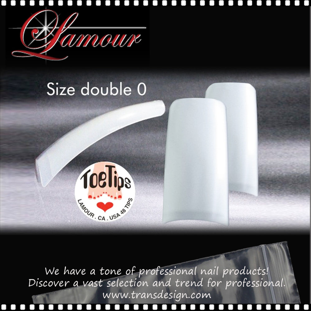 Lamour Toe Tips, SMALL BAG (Pk: 50 tips/bag, 100 bags/SMALLBAG) 000