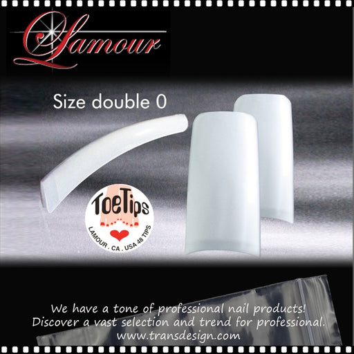 Lamour Toe Tips, SMALL BAG (Pk: 50 tips/bag, 100 bags/SMALLBAG) 000